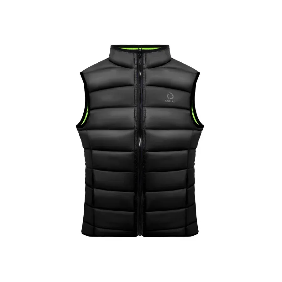 Жилет Vest мужской, L, черно-салатовый Collar Vest