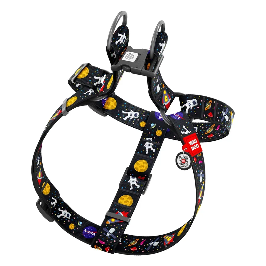 Шлея для собак «NASA», XL WAUDOG Nylon Harness NASA