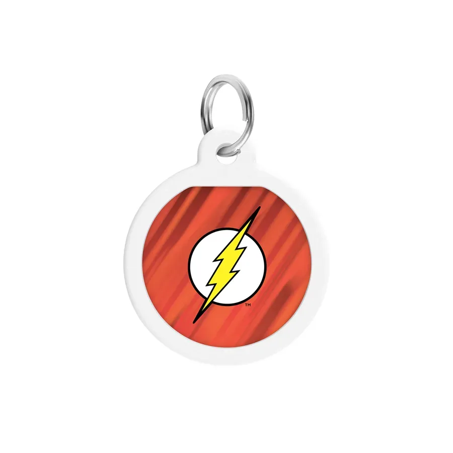Адресник для собак и котов металлический, круг «Флеш лого», S WAUDOG Smart ID Tag Flash Logo