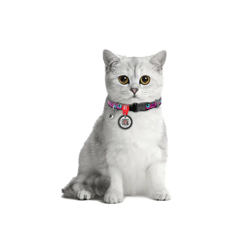 Ошейник для котов нейлоновый «Глаз монстра», XS WAUCAT Nylon Collar Monster Eye