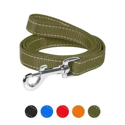 Поводок нейлоновый двойной, S, хаки Dog Extreme Leash