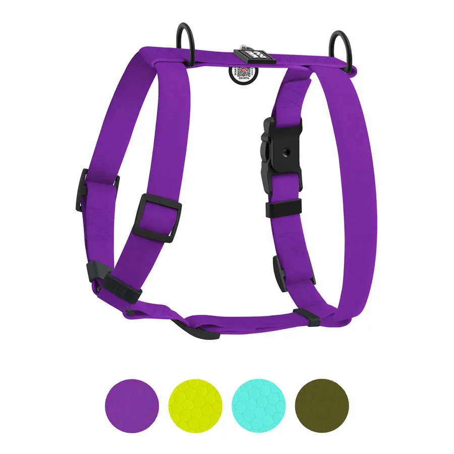 Шлея для собак водостійка анатомічна Н-подібна, L, фіолетовий WAUDOG Magnet Harness