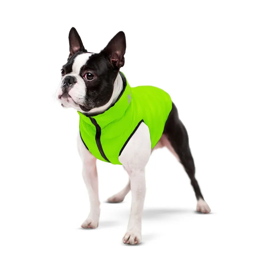 Курточка для собак двостороння, L65, салатово-чорна AiryVest Dog Jacket