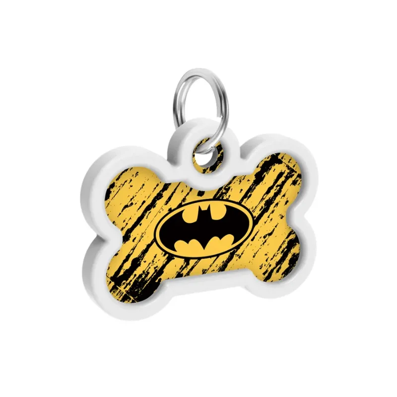 Адресник для собак і котів металевий, кістка «Бетмен ескіз», M WAUDOG Smart ID Tag Batman Sketch