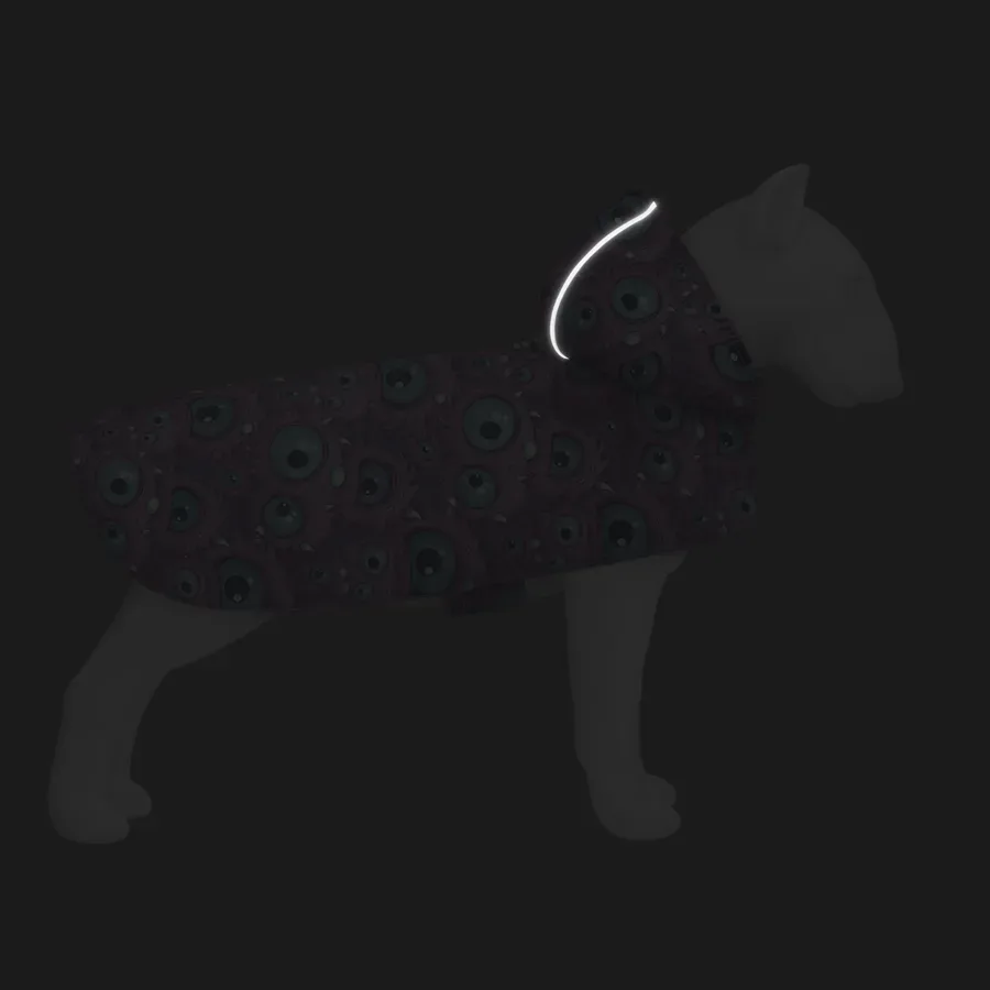 Дождевик-накидка с капюшоном для собак «Глаз монстра», XL WAUDOG Clothes Dog Raincoat Monster Eye