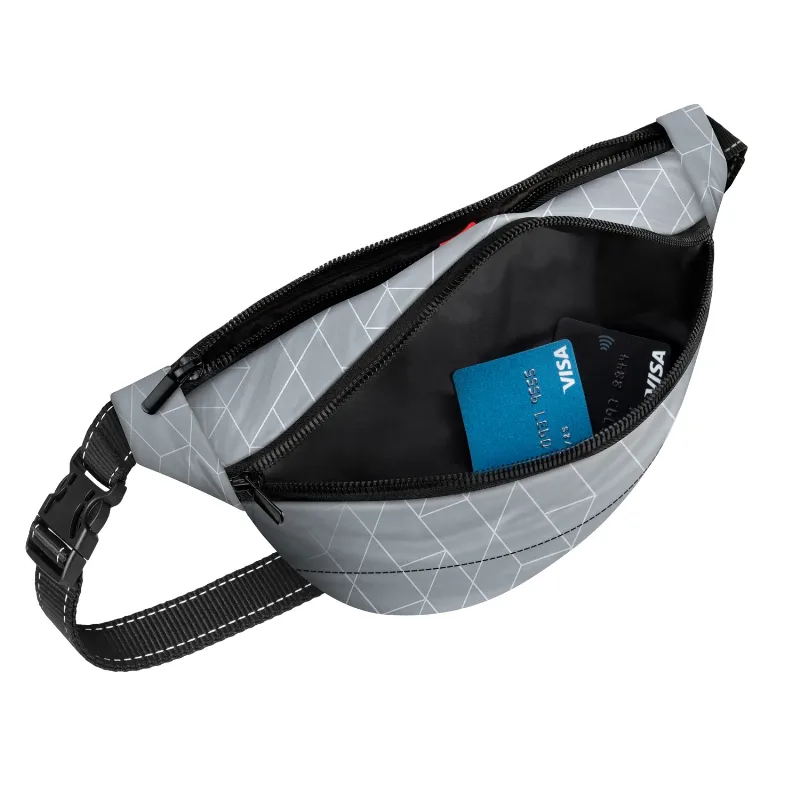 Поясна сумка-бананка, світловідбивна, розмір 33*17*10 см WAUDOG Family Waist Bag