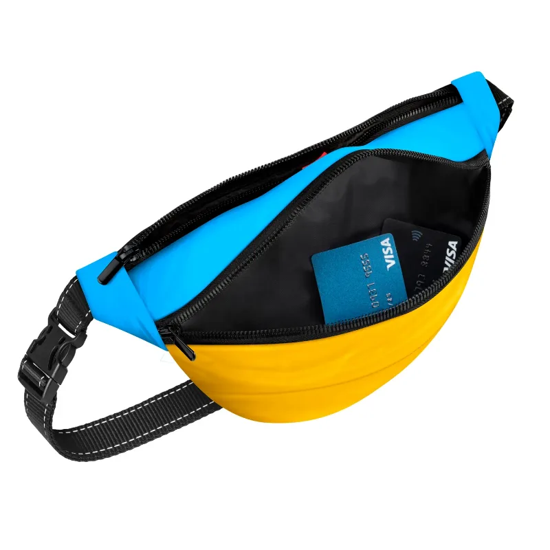 Поясная сумка-бананка, "Colors of freedom", размер 33*17*10 см WAUDOG Family Waist Bag