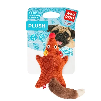 Игрушка для собак Лиса, трикотаж, S WAUDOG Fun Plush Fox Squeaky Toy