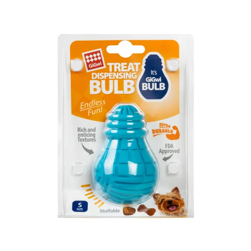 Іграшка для собак Лампочка гумова, гума, S, блакитна GiGwi Bulb Rubber Toy