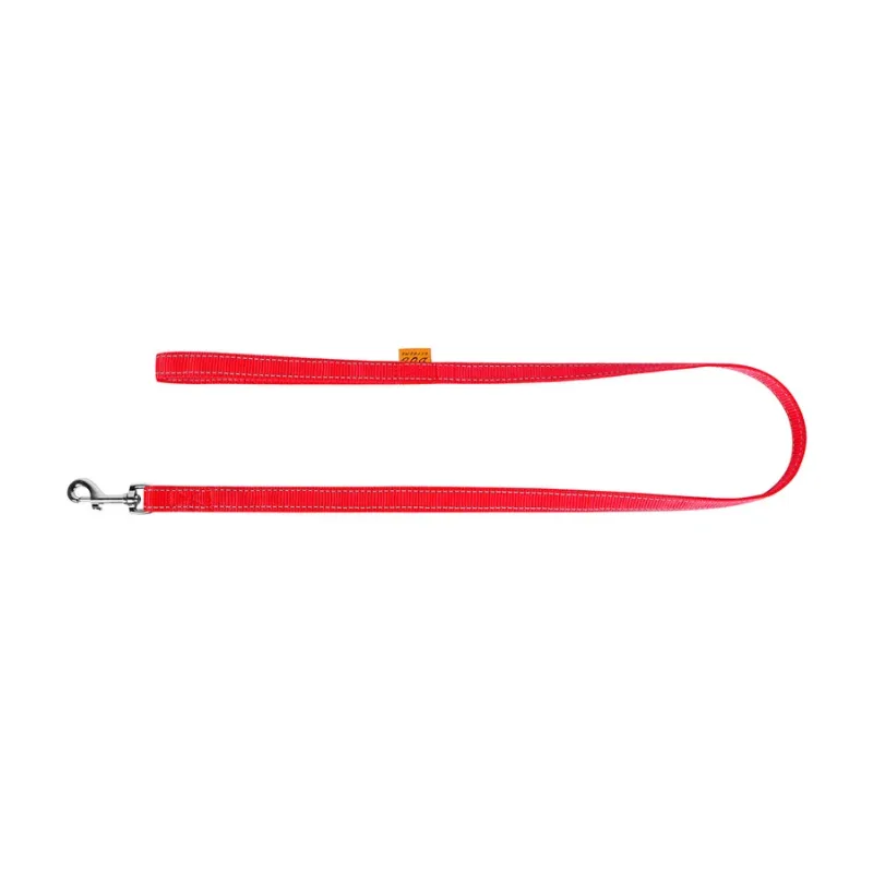 Поводок нейлоновый двойной, M, красный Dog Extreme Leash