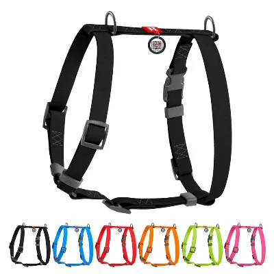Шлея для собак водостойкая анатомическая Н-образная, L, черный WAUDOG Waterproof Anatomic Harness