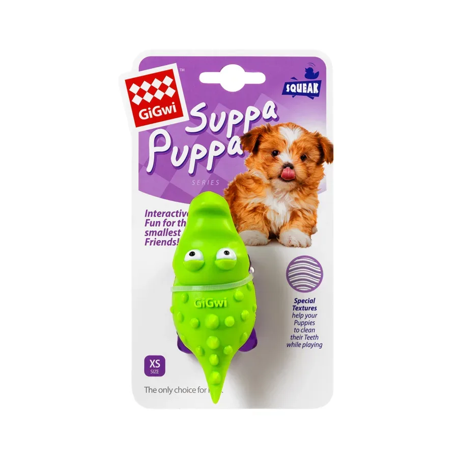 Іграшка для собак Крокодильчик з пищалкою, гума, 9 см GiGwi Suppa Puppa Squeaky Toy