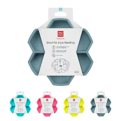 Миска для медленного кормления, 750 мл, серый WAUDOG Silicone Bowl