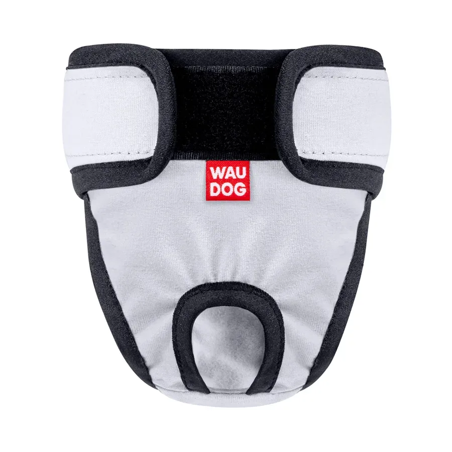 Труси гігієнічні для котів та собак на липучках, сірий, XXS WAUDOG Vet Hygiene Pants