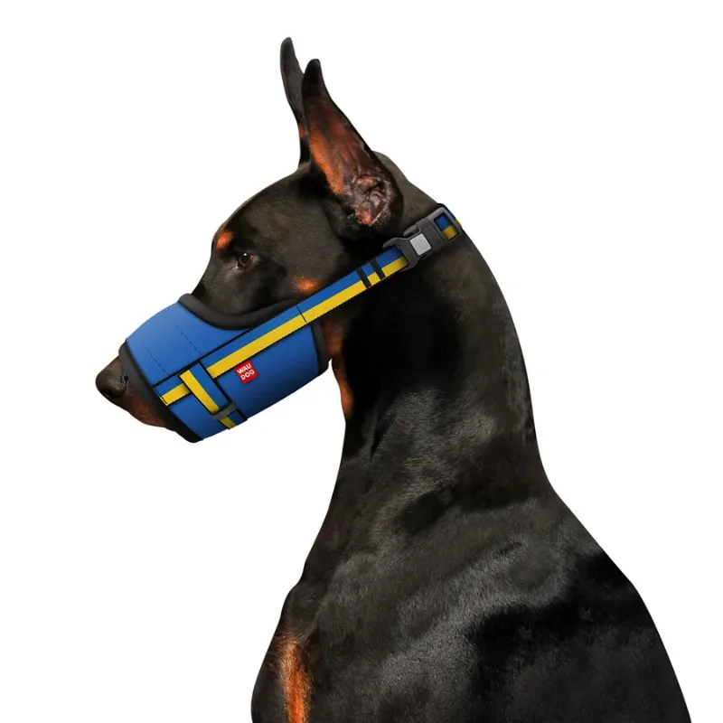 Намордник для собак, О 25-34 см «Colors of freedom», L WAUDOG Nylon Muzzle Colors of Freedom