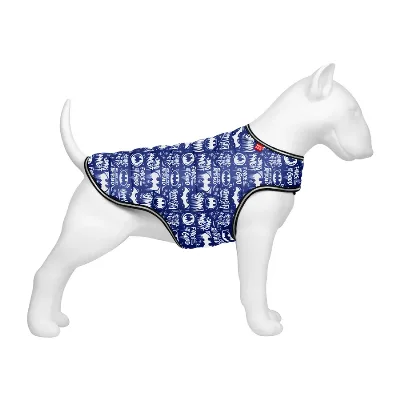 Курточка-накидка для собак «Бетмен біло-блакитний», L WAUDOG Clothes Dog Cape Jacket Batman White-Blue