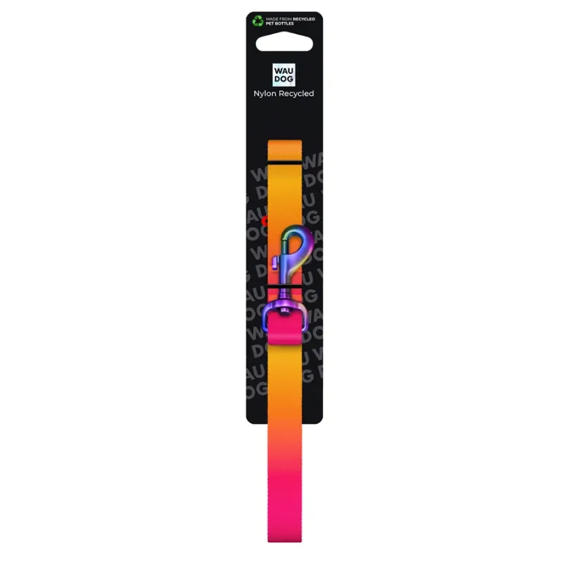 Поводок для собак нейлоновый,градиент, S, оранжевый WAUDOG Nylon Recycled Leash