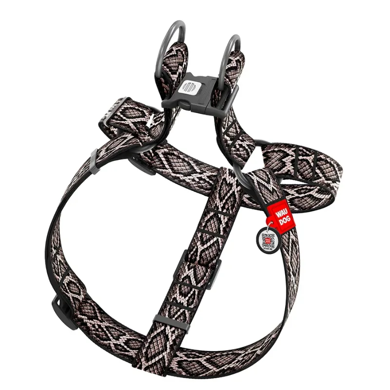 Шлея для собак «Змія», XL WAUDOG Nylon Harness Snake