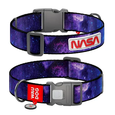 Нашийник для собак нейлоновий «NASA21», XXL WAUDOG Nylon Collar NASA21