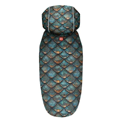 Дощовик-накидка з капюшоном для собак «Луска», XL WAUDOG Clothes Dog Raincoat Scales