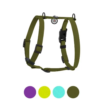 Шлея для собак водостійка анатомічна Н-подібна, S, хакі WAUDOG Magnet Harness