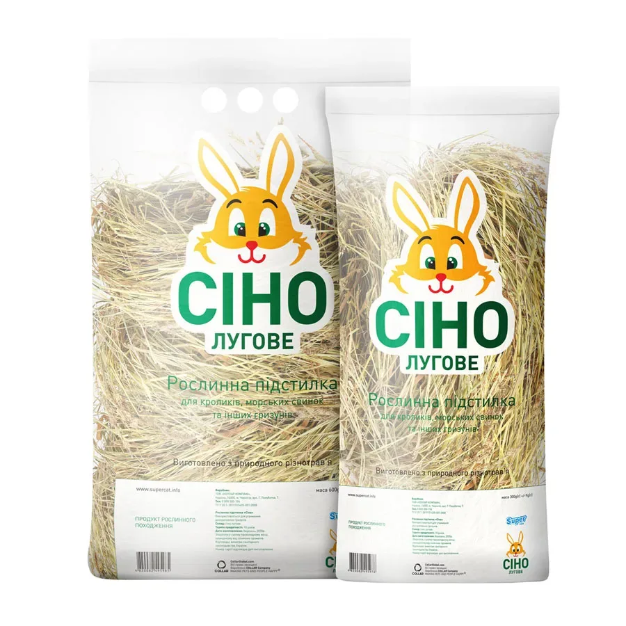 Сіно Лугове 300 г SuperCat Rodent Bedding