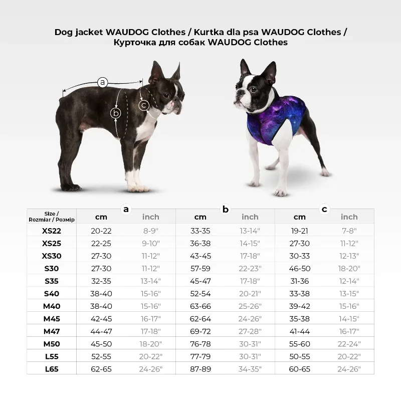 Курточка для собак «NASA21», XS30 WAUDOG Clothes Dog Jacket NASA21