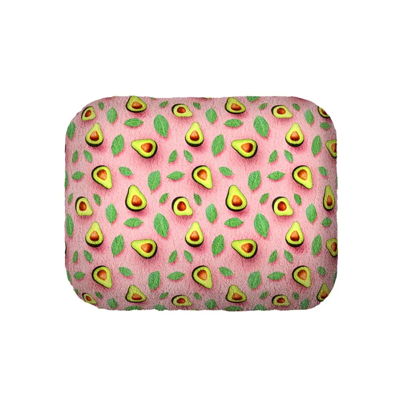 Лежанка для собак «Авокадо на рожевому», M WAUDOG Relax Pet Bed with Cushion Avocado on Pink