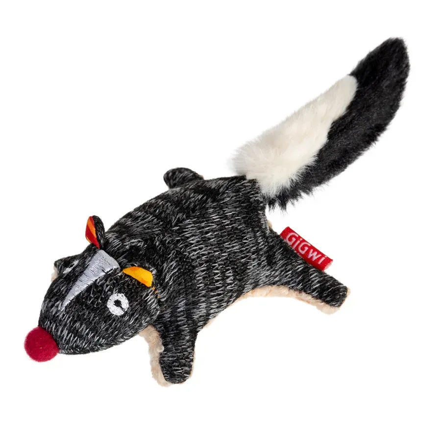 Игрушка для собак Скунс с пищалкой, текстиль, 9 см GiGwi Plush Friendz Plush Toy