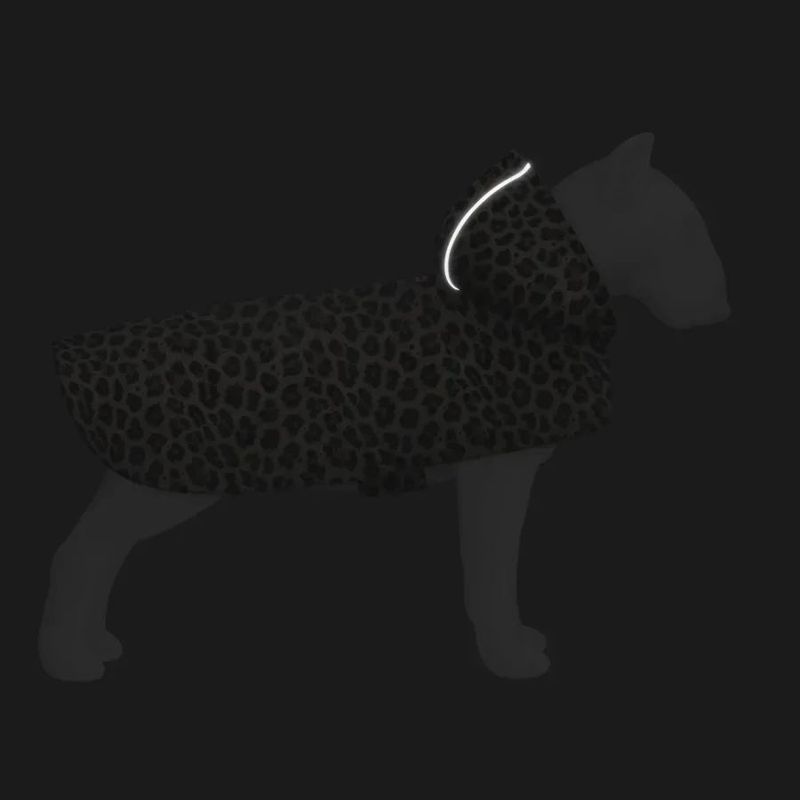 Дождевик-накидка с капюшоном для собак «Леопард», XS WAUDOG Clothes Dog Raincoat Leopard