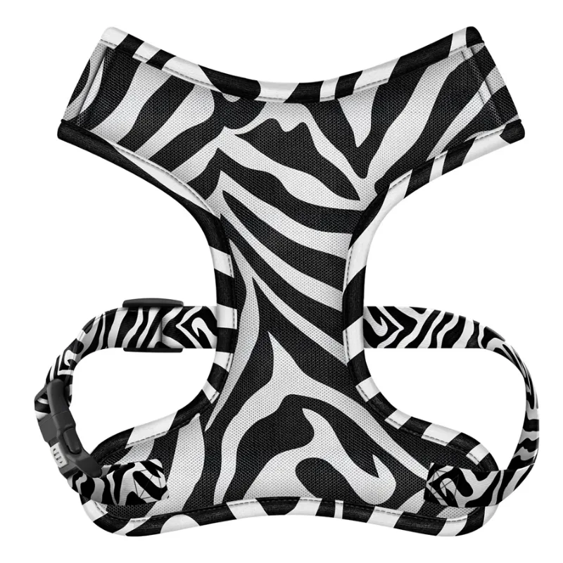 Шлея для собак дышащая «Зебра», M WAUDOG Mesh Soft Harness Zebra