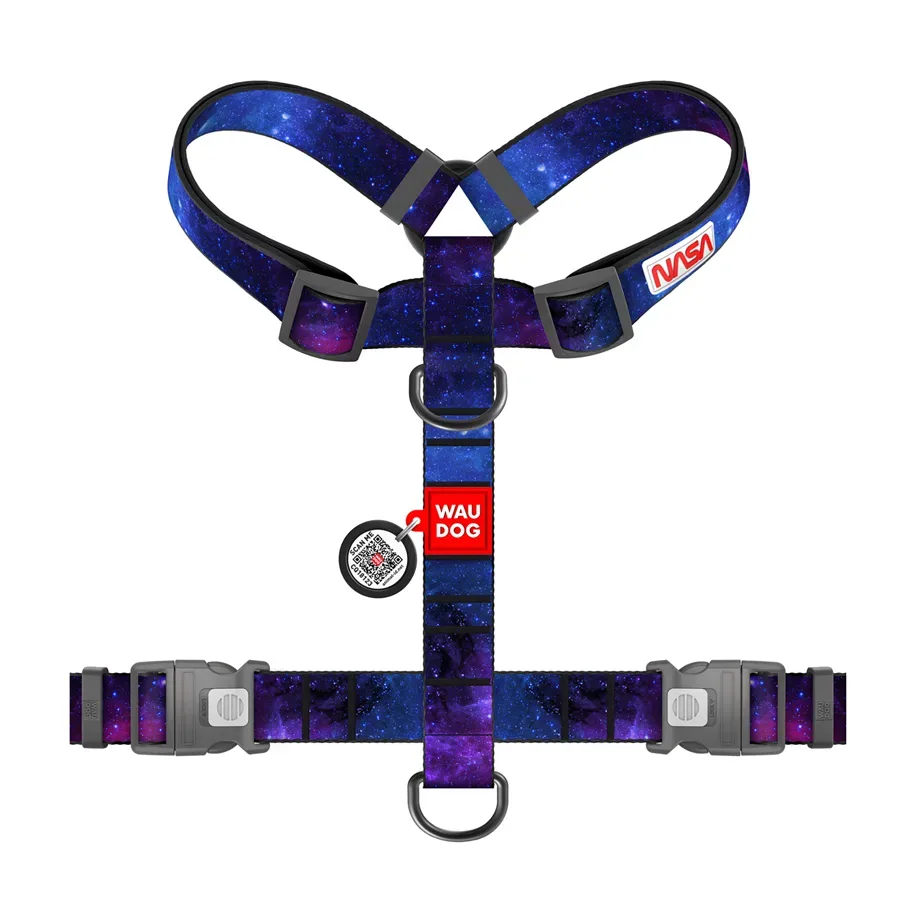 Шлея для собак анатомічна H-подібна «NASA21», XL WAUDOG Nylon Anatomic Harness NASA21
