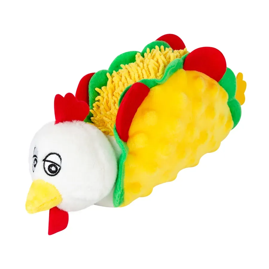 Іграшка для собак Курячий Тако з пищалкою, текстиль, плюш, 26 см GiGwi Foody Friends Toy