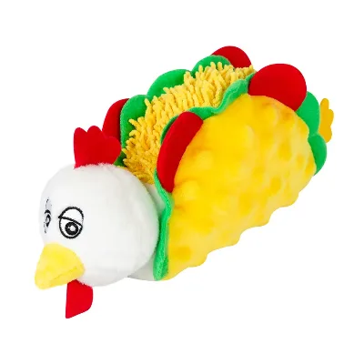 Іграшка для собак Курячий Тако з пищалкою, текстиль, плюш, 26 см GiGwi Foody Friends Toy