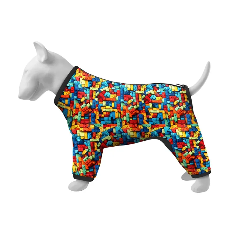 Ветровка для собак «Блоки», M45 WAUDOG Clothes Dog Windbreaker Blocks