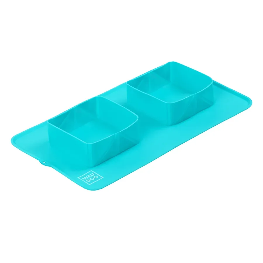 Миска складана,385х230х50 мм, блакитний WAUDOG Silicone Bowl