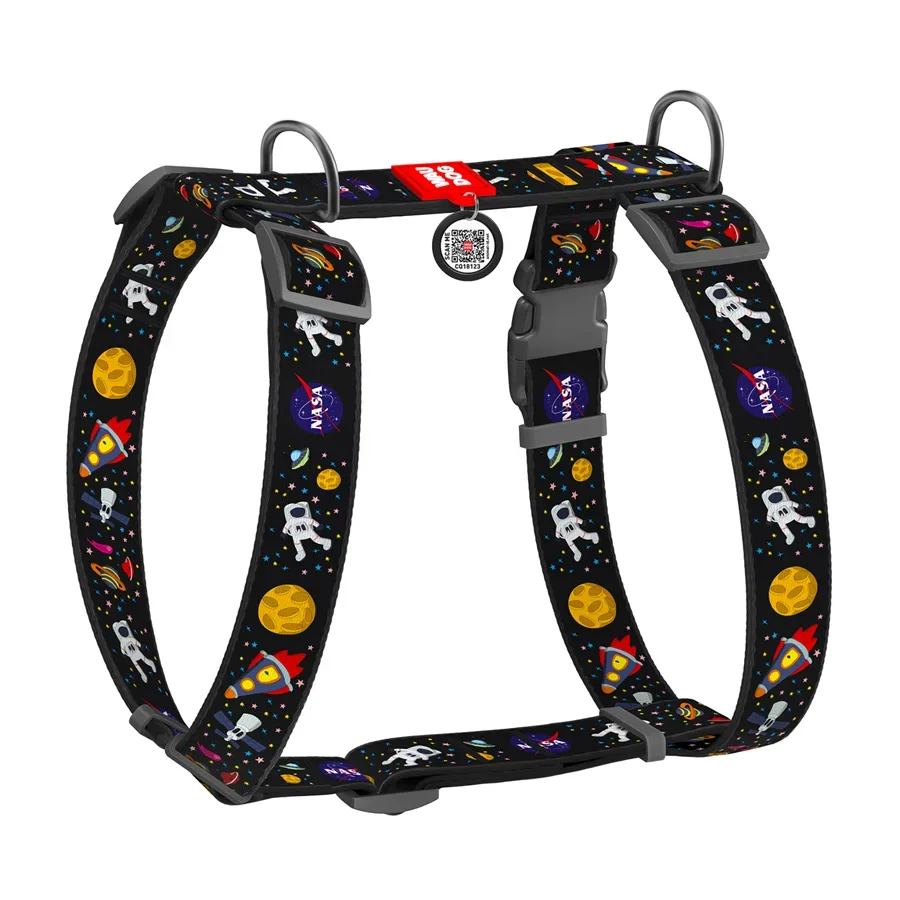 Шлея для собак анатомічна H-подібна «NASA», XL WAUDOG Nylon Anatomic Harness NASA