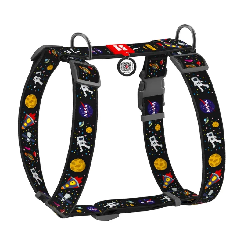 Шлея для собак анатомічна H-подібна «NASA», XL WAUDOG Nylon Anatomic Harness NASA