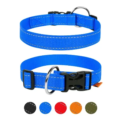 Ошейник нейлоновый регулируемый, M, голубой Dog Extreme Collar