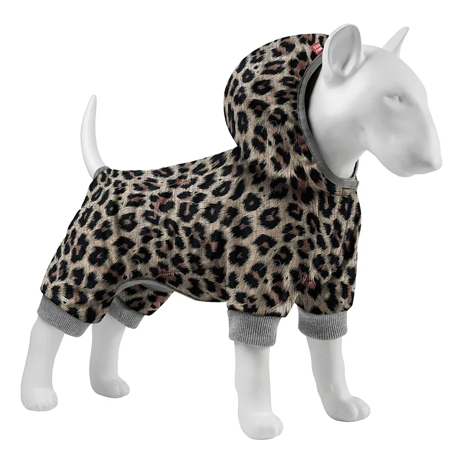 Комбінезон для собак, софтшелл «Леопард», S35 WAUDOG Clothes Dog Jumpsuit Leopard