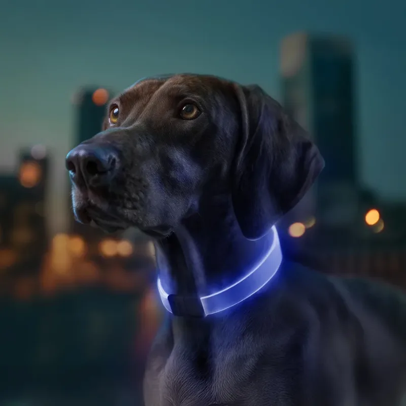 Ошейник для собак с подсветкой, RGB, Type-C, регулируемый WAUDOG LED Collar