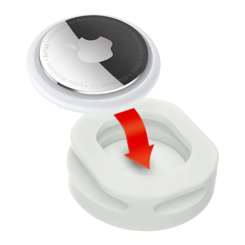AirTag чехол для ошейников и шлей, силиконовый, светонакопительный WAUDOG Silicone AirTag Holder