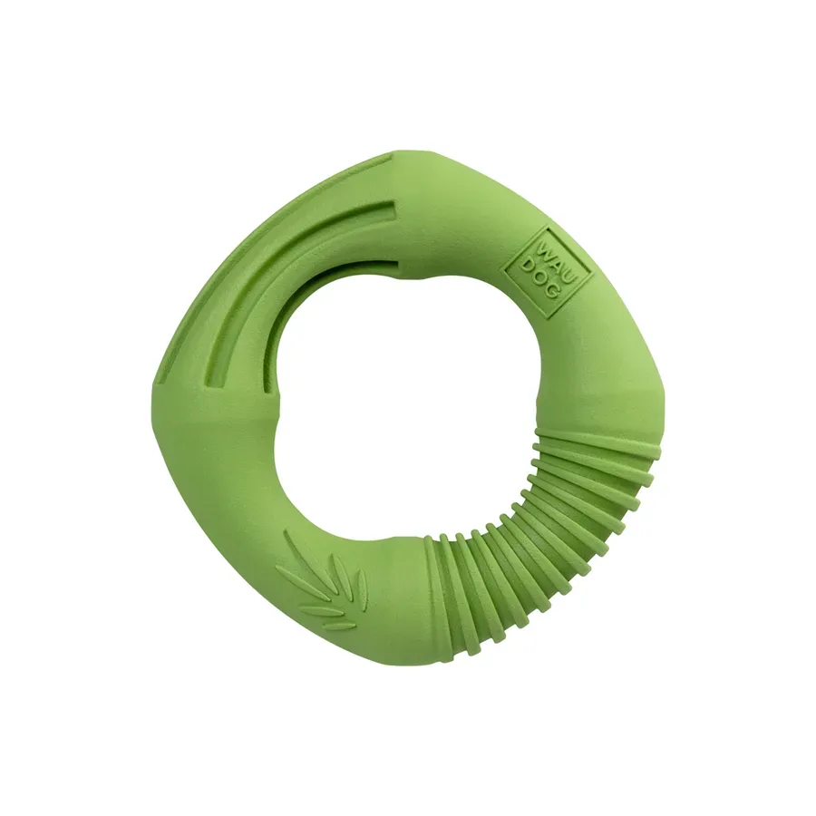 Іграшка для собак Кільце, біорозкладна гума, 12 см, зелена WAUDOG Fun Natural Ring Toy