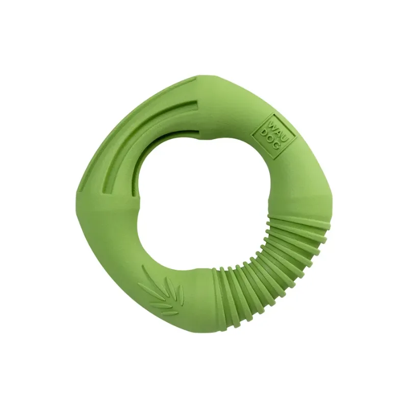 Іграшка для собак Кільце, біорозкладна гума, 12 см, зелена WAUDOG Fun Natural Ring Toy