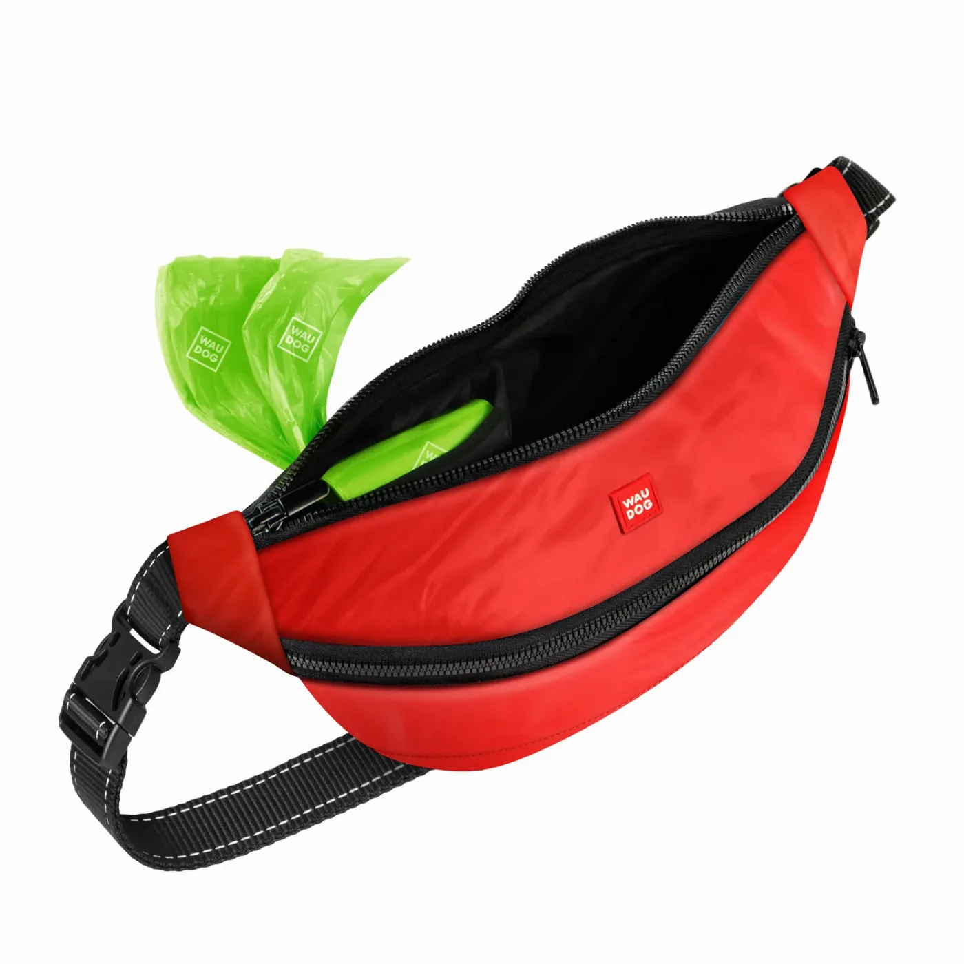 Поясна сумка-бананка, розмір 33*17*10 см, червоний WAUDOG Family Waist Bag