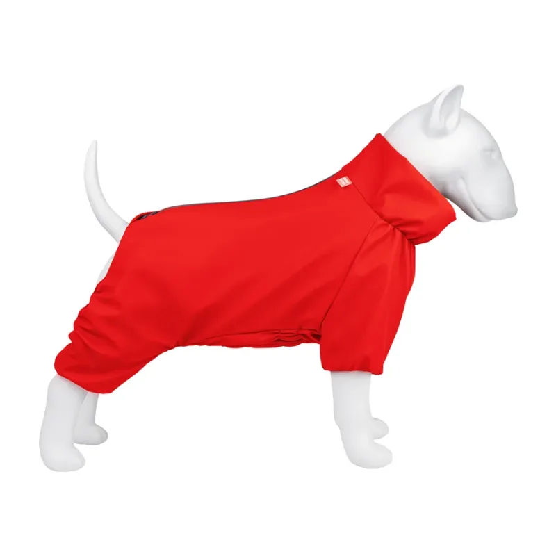 Дощовик для собак, водонепроникний, S30, червоний WAUDOG Clothes Dog Raincoat