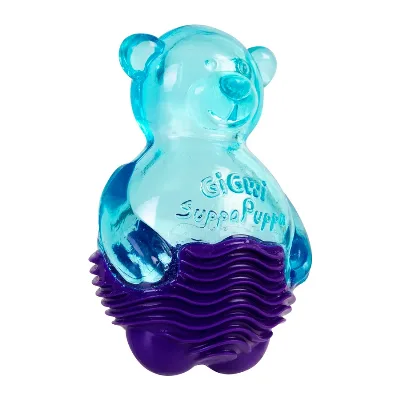 Іграшка для собак Ведмедик з пищалкою, синій, гума, 9 см GiGwi Suppa Puppa Bear Squeaky Toy