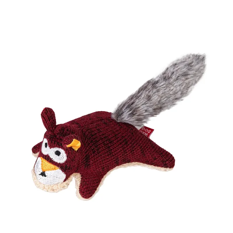 Игрушка для собак Белка, трикотаж, S WAUDOG Fun Plush Squirrel Squeaky Toy