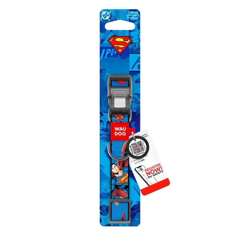 Ошейник для собак нейлоновый «Сила Супермена», S WAUDOG Nylon DC Comics Collar Superman Power
