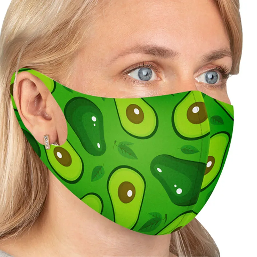 Маска захисна «Авокадо», L WAUDOG Safety Face Mask Avocado